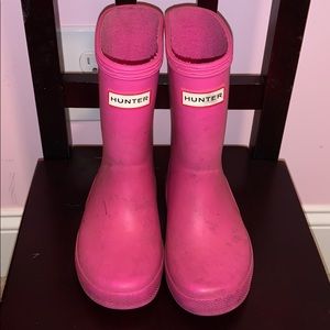 Toddler girl pink hunter boots